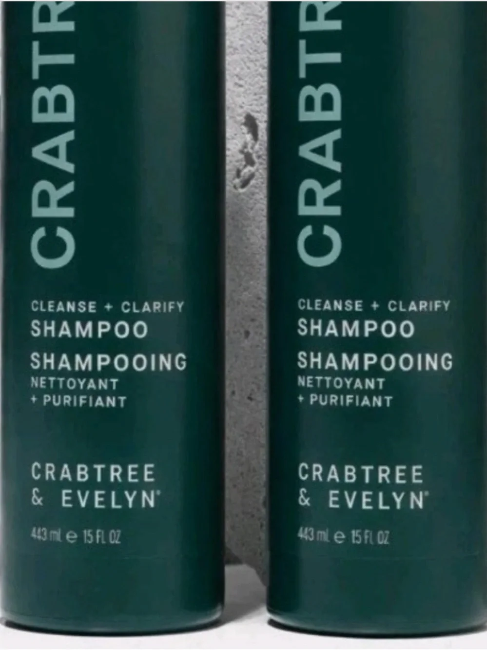 CRABTREE & EVELYN CLEANSE + CLARIFY SHAMPOO 15 oz | Set of 4 | Pump Bottles - Picture 3 of 7